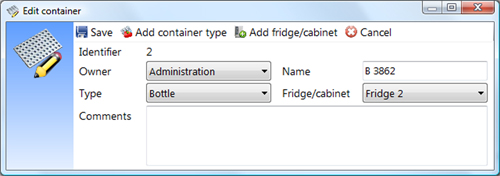 Edit container