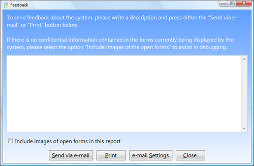 Feedback Dialogue Box