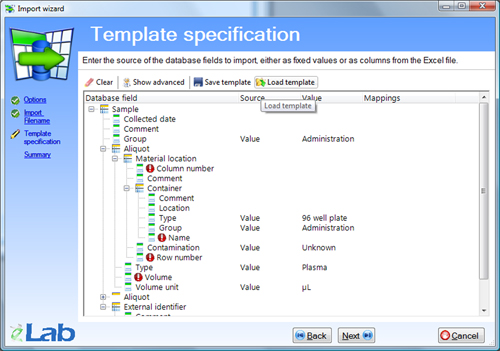 Import wizard - Import filename