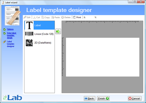 Label wizard - Label template designer