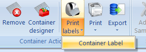 Printing container labels