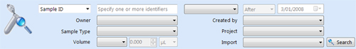 Sample search criteria